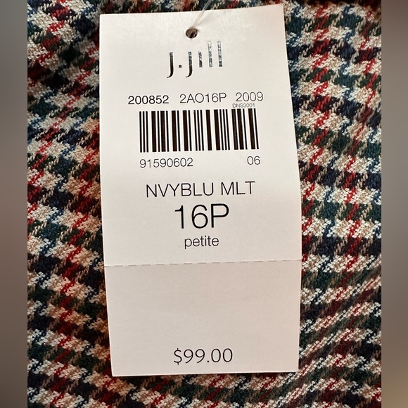 NWT J.jill houndstooth leggings Pants plaid cuffed size 16 petite women - Picture 10 of 12